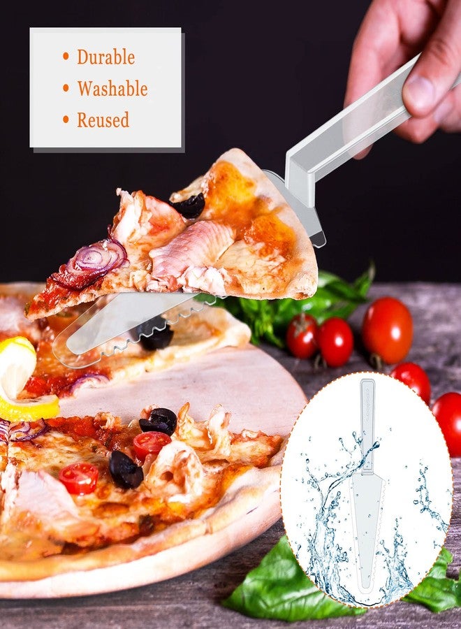 Suclain Disposable Cake Cutter 9.1 Inch Plastic Cake Server Cutting Plastic Spatula Knives Pie Pizza Pastry Slicer Serving Utensils for Kitchen Wedding(Clear,100 Pieces) - Image 5
